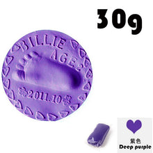 Load image into Gallery viewer, Baby footprint ultra light stereo Baby Care Air Drying Soft Clay Baby hand foot Imprint Kit Casting DIY Toys paw print pad 30g