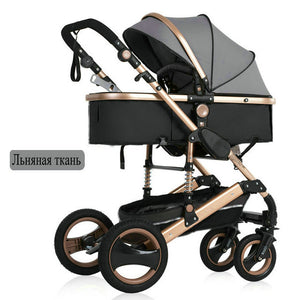 2019 nuevo carrito de bebé alto paisaje 3 a 1 cochecito de bebé de doble cara niños envío gratis en cuatro estaciones en Rusia