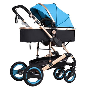 2019 nuevo carrito de bebé alto paisaje 3 a 1 cochecito de bebé de doble cara niños envío gratis en cuatro estaciones en Rusia