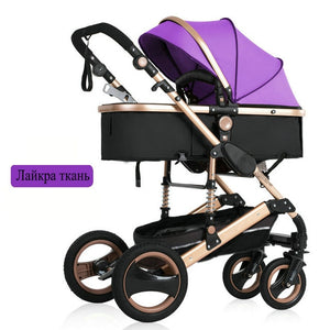 2019 nuevo carrito de bebé alto paisaje 3 a 1 cochecito de bebé de doble cara niños envío gratis en cuatro estaciones en Rusia