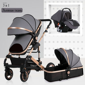 2019 nuevo carrito de bebé alto paisaje 3 a 1 cochecito de bebé de doble cara niños envío gratis en cuatro estaciones en Rusia