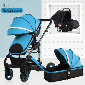 2019 nuevo carrito de bebé alto paisaje 3 a 1 cochecito de bebé de doble cara niños envío gratis en cuatro estaciones en Rusia